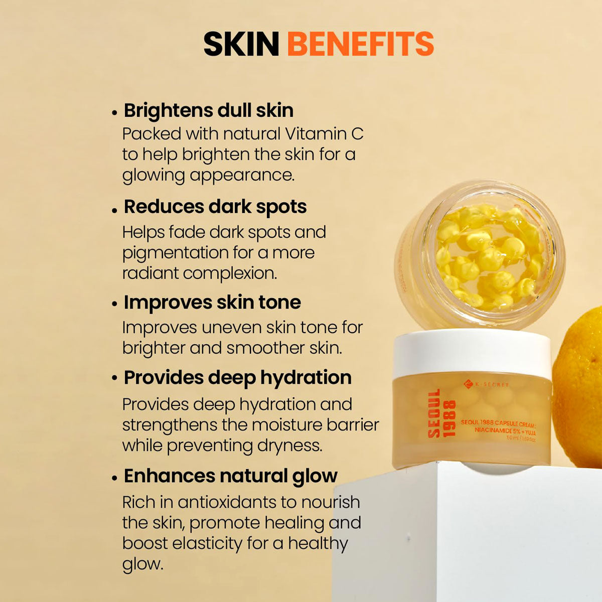 SEOUL 1988 Capsule Cream : Niacinamide 5% + Yuja