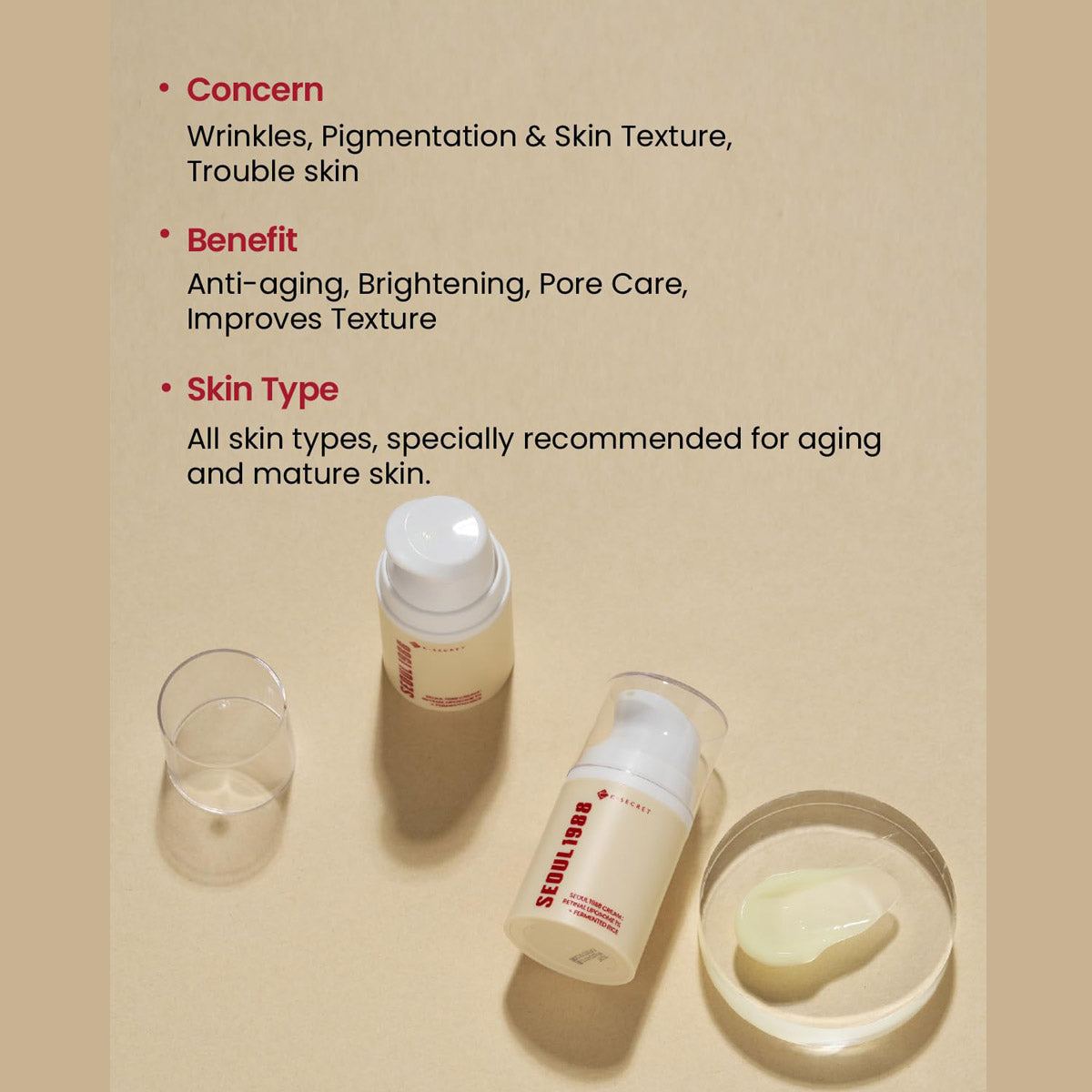 SEOUL 1988 Cream : Retinal Liposome 1% + Fermented Rice