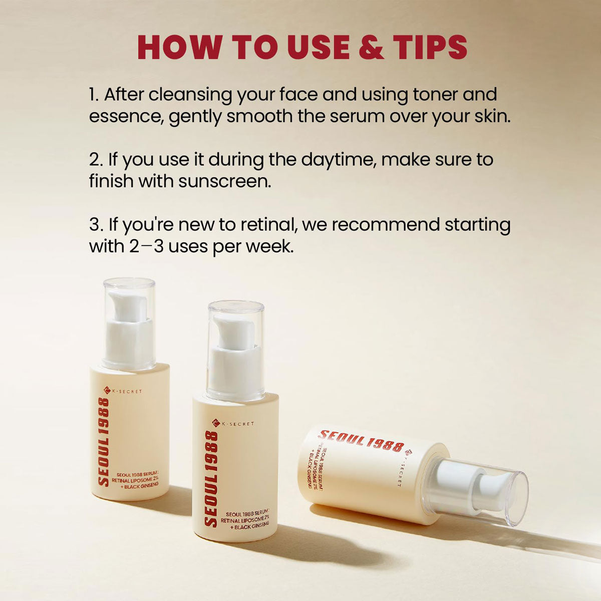 SEOUL 1988 Serum : Retinal Liposome 2% + Black Ginseng